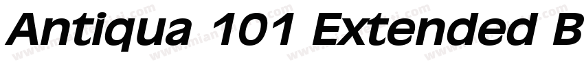 Antiqua 101 Extended BoldItalic字体转换